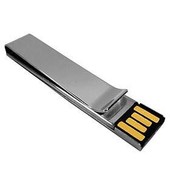 USB флешка металлическая зажим клип