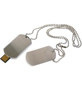USB флешка металлическая армейский жетон