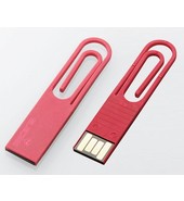 USB флешка пластиковая скрепка